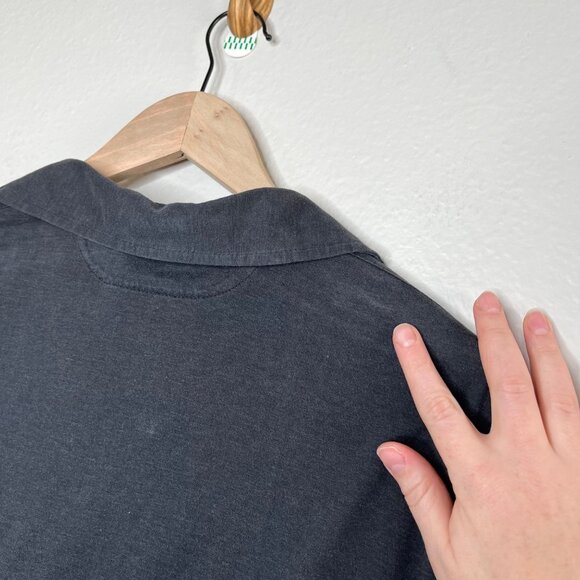 Ralph Lauren Black Label Mens Long Sleeve Cotton Polo Shirt Charcoal Black Small - Picture 7 of 11